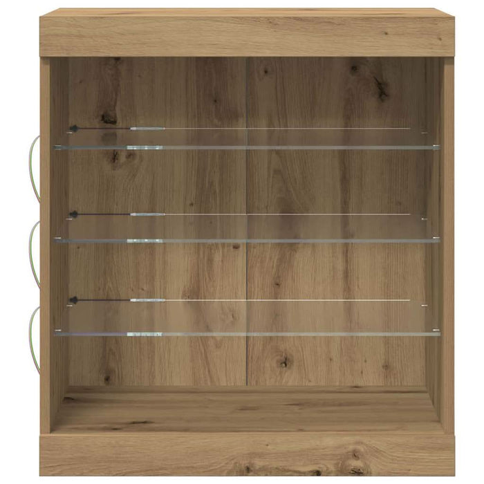 Bufet LED Stejar Artizanal 60,5 x 37 x 67 cm Lemn compozit - WALTI WALTI