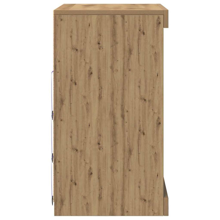 Bufet LED Stejar Artizanal 60,5 x 37 x 67 cm Lemn compozit - WALTI WALTI
