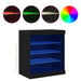 Bufet LED Stejar Negru 60,5 x 37 x 67 cm Lemn compozit - WALTI WALTI