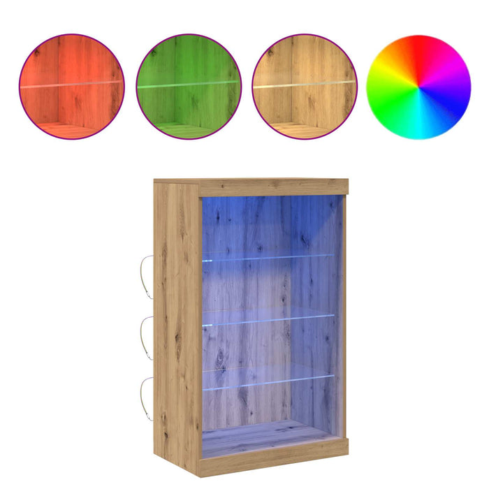 Bufet LED Stejar Artizanal 60,5 x 37 x 100 cm Lemn compozit - WALTI WALTI