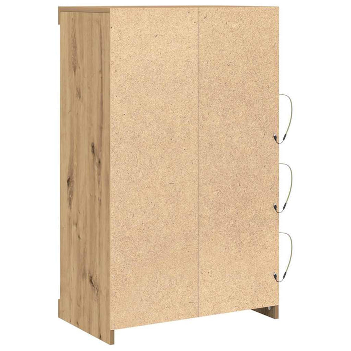 Bufet LED Stejar Artizanal 60,5 x 37 x 100 cm Lemn compozit - WALTI WALTI