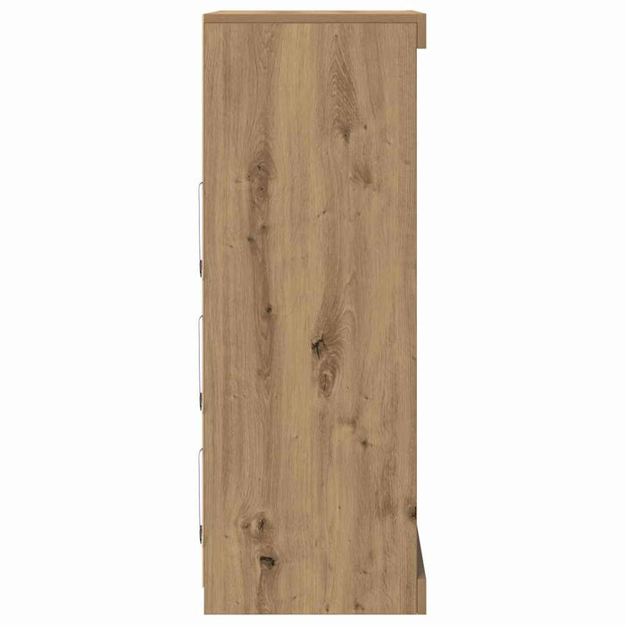 Bufet LED Stejar Artizanal 60,5 x 37 x 100 cm Lemn compozit - WALTI WALTI