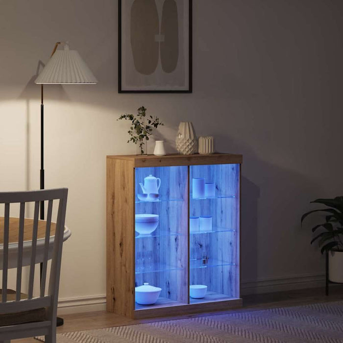 Bufet LED Stejar Artizanal 41 x 37 x 100 cm Lemn compozit - WALTI WALTI