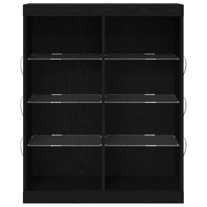 Bufet LED Stejar Negru 41 x 37 x 100 cm Lemn compozit - WALTI WALTI