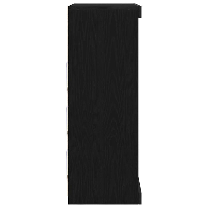 Bufet LED Stejar Negru 41 x 37 x 100 cm Lemn compozit - WALTI WALTI