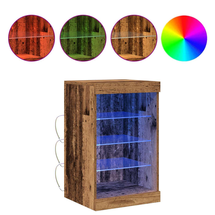 Bufet LED Lemn vechi 41 x 37 x 67 cm Lemn compozit - WALTI WALTI