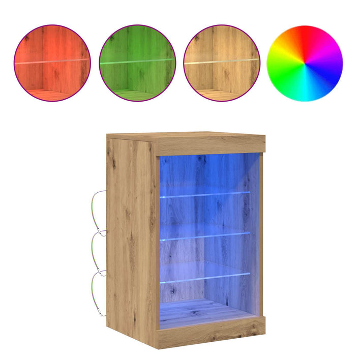 Bufet LED Stejar Artizanal 41 x 37 x 67 cm Lemn compozit - WALTI WALTI