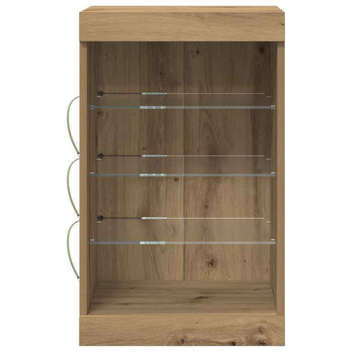 Bufet LED Stejar Artizanal 41 x 37 x 67 cm Lemn compozit - WALTI WALTI