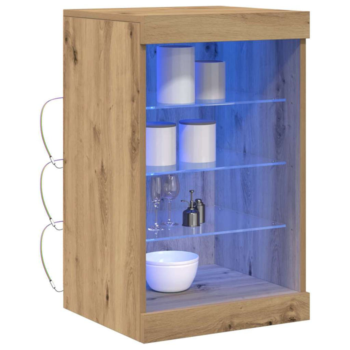 Bufet LED Stejar Artizanal 41 x 37 x 67 cm Lemn compozit - WALTI WALTI