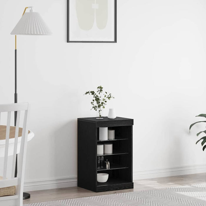 Bufet LED Stejar Negru 41 x 37 x 67 cm Lemn compozit - WALTI WALTI
