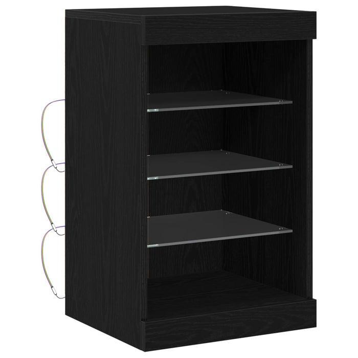 Bufet LED Stejar Negru 41 x 37 x 67 cm Lemn compozit - WALTI WALTI