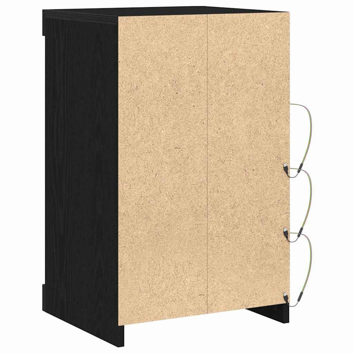 Bufet LED Stejar Negru 41 x 37 x 67 cm Lemn compozit - WALTI WALTI