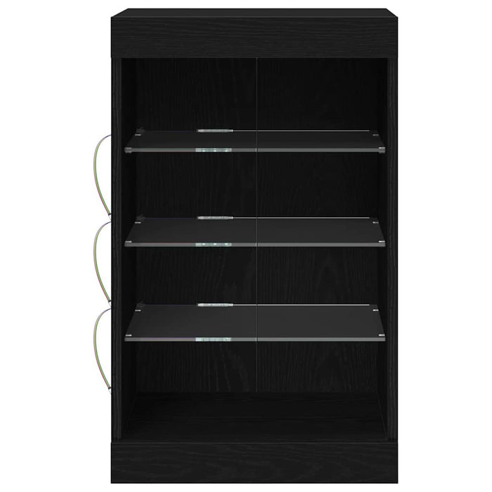 Bufet LED Stejar Negru 41 x 37 x 67 cm Lemn compozit - WALTI WALTI