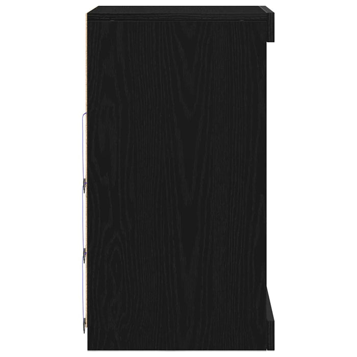 Bufet LED Stejar Negru 41 x 37 x 67 cm Lemn compozit - WALTI WALTI