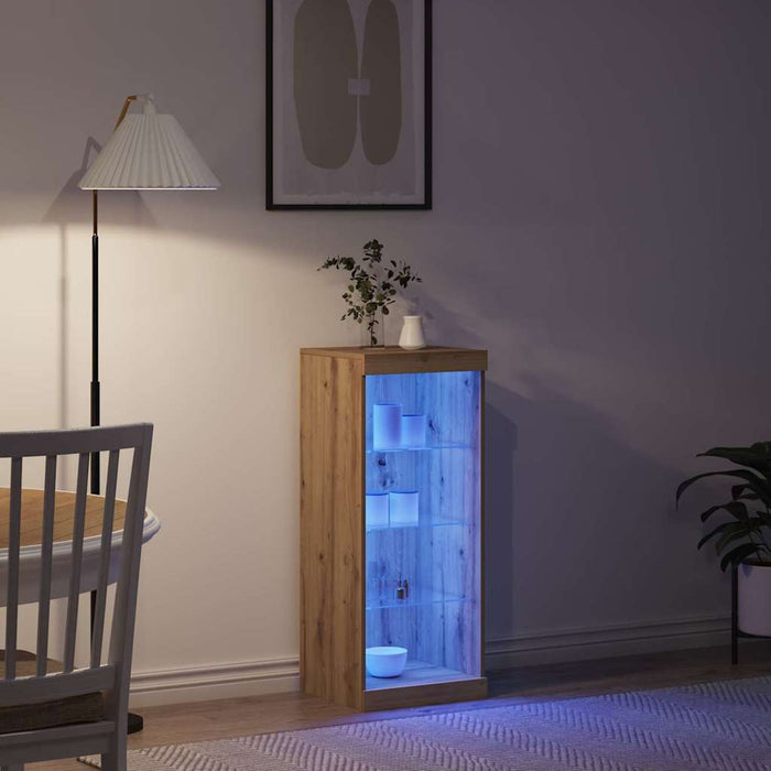 Bufet LED Stejar Artizanal 41 x 37 x 100 cm Lemn compozit - WALTI WALTI