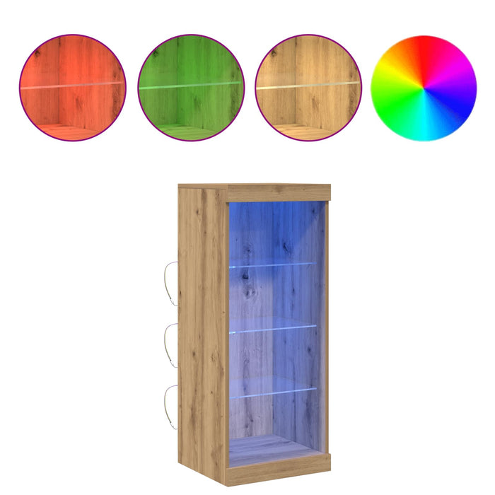 Bufet LED Stejar Artizanal 41 x 37 x 100 cm Lemn compozit - WALTI WALTI