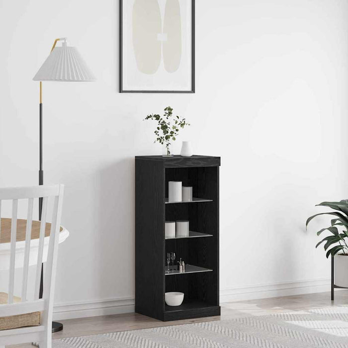 Bufet LED Stejar Negru 41 x 37 x 100 cm Lemn compozit - WALTI WALTI