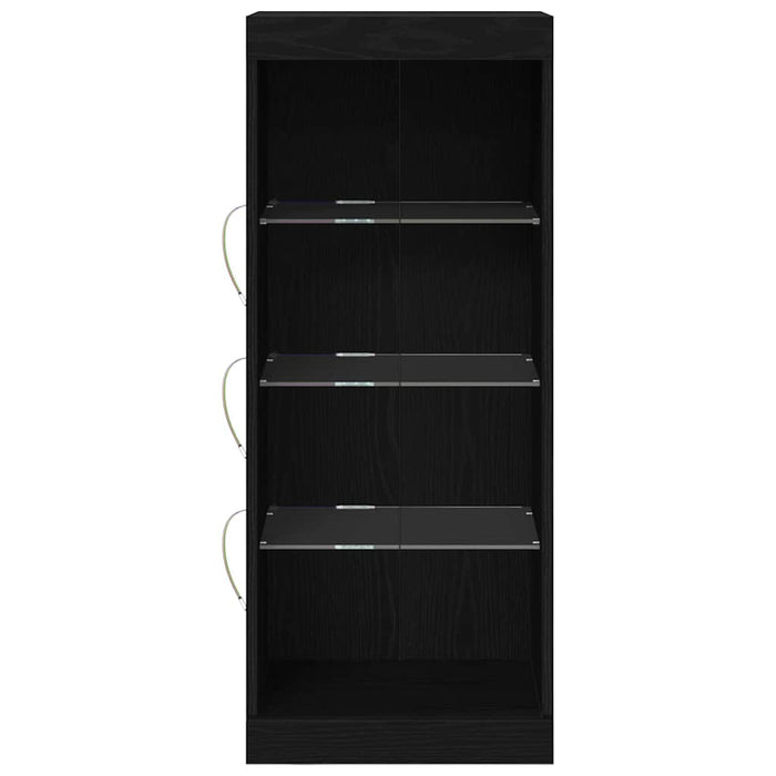 Bufet LED Stejar Negru 41 x 37 x 100 cm Lemn compozit - WALTI WALTI