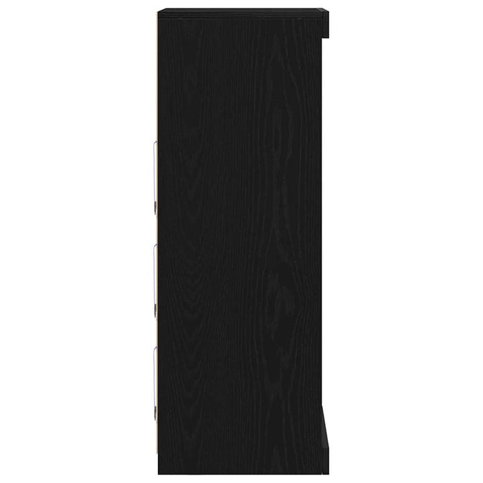 Bufet LED Stejar Negru 41 x 37 x 100 cm Lemn compozit - WALTI WALTI