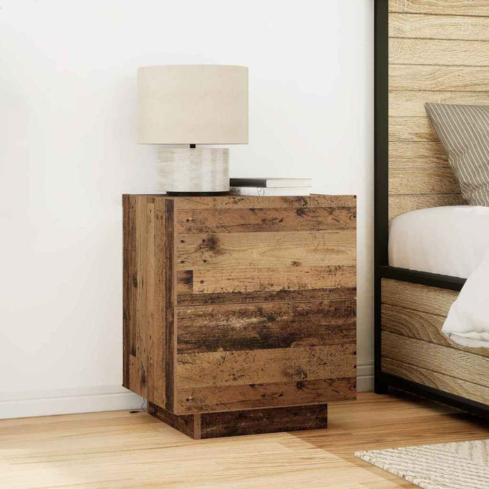 Dulap de noapte 2 pcs Lemn vechi 45 x 40 x 55 cm Lemn compozit - WALTI WALTI