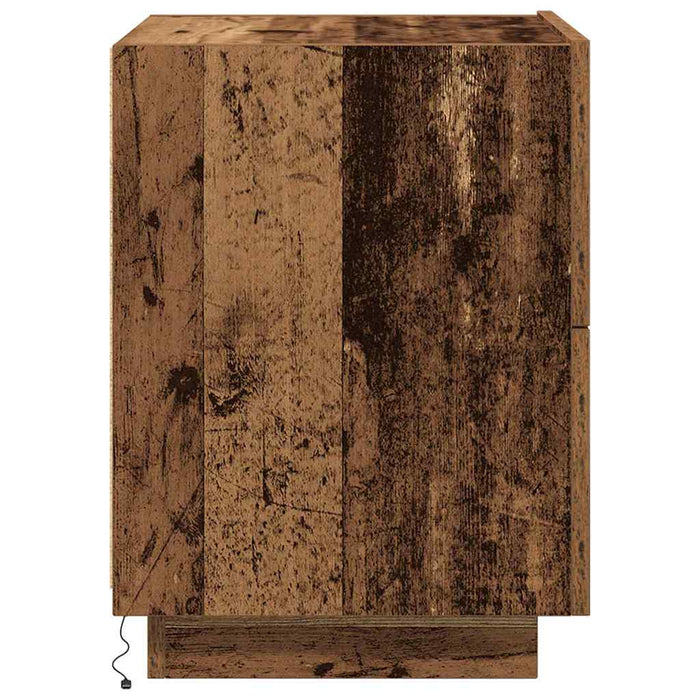 Dulap de noapte 2 pcs Lemn vechi 45 x 40 x 55 cm Lemn compozit - WALTI WALTI