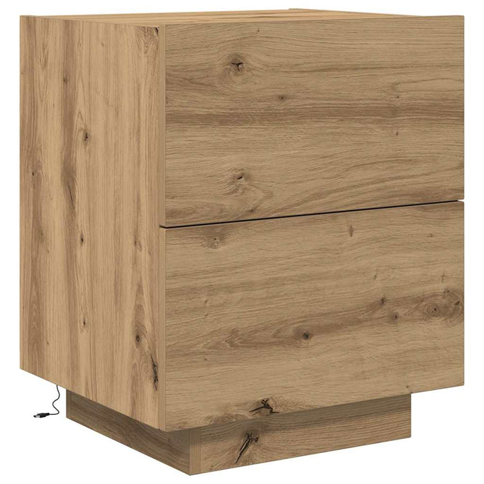 Dulap de noapte 2 pcs Stejar Artizanal 45 x 40 x 55 cm - WALTI WALTI
