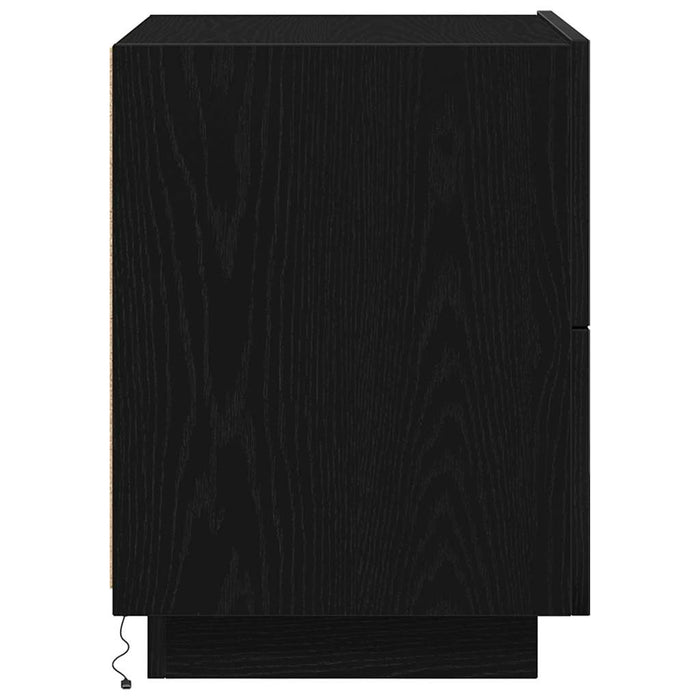 Dulap de noapte Stejar Negru 45 x 40 x 55 cm Lemn compozit - WALTI WALTI
