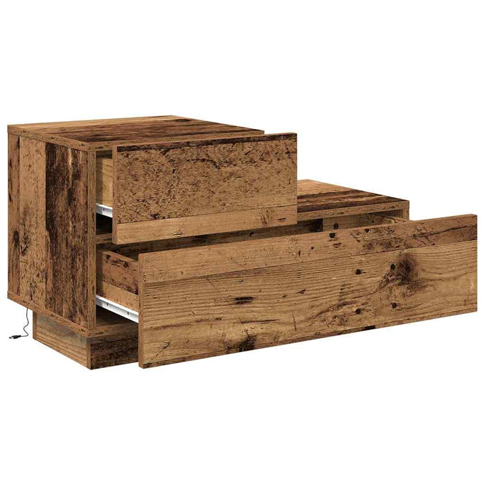 Dulap de noapte Lemn vechi 70 x 36 x 40,5 cm Lemn compozit - WALTI WALTI
