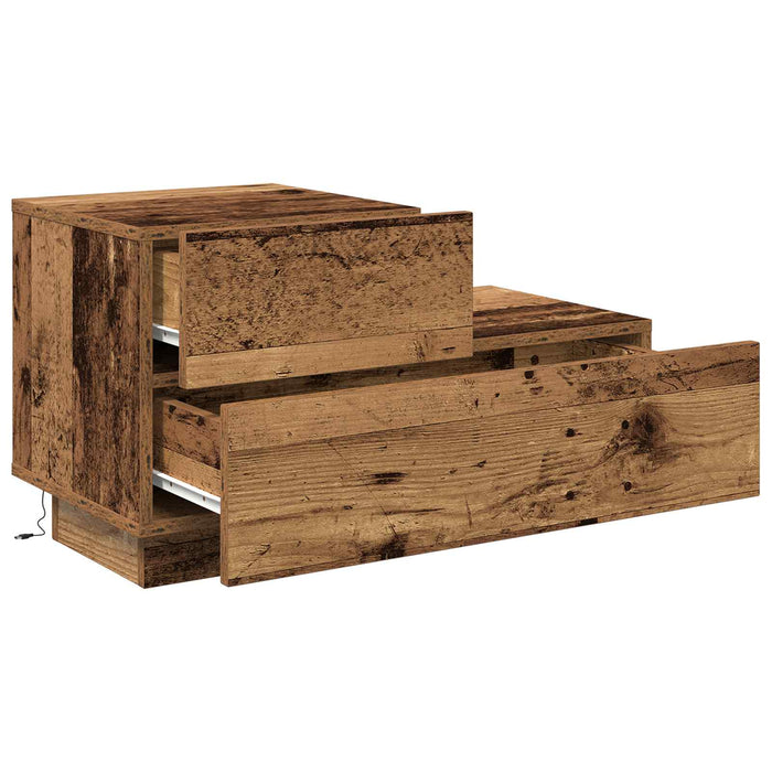 Dulap de noapte Lemn vechi 70 x 36 x 40,5 cm Lemn compozit - WALTI WALTI