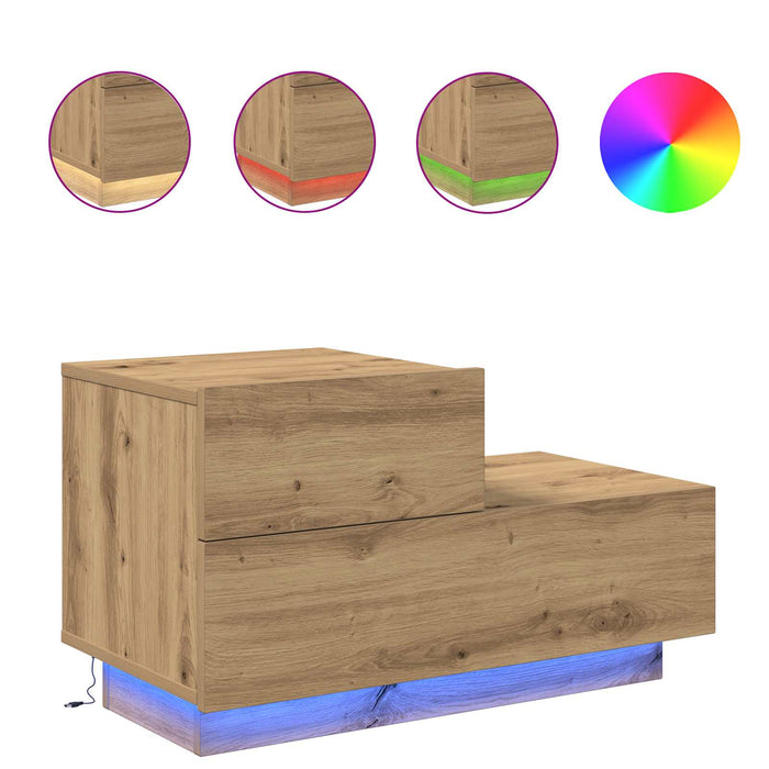 Dulap de noapte cu sertar Stejar Artizanal 70 x 36 x 40,5 cm - WALTI WALTI