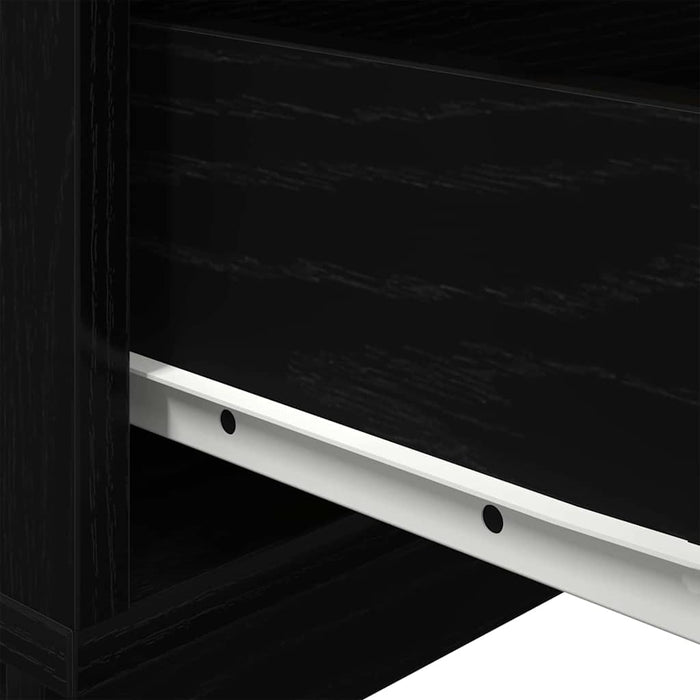 Dulap de noapte Stejar Negru 70 x 36 x 40,5 cm Lemn compozit - WALTI WALTI