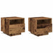 Dulap de noapte 2 pcs Lemn vechi 40 x 39 x 37 cm Lemn compozit - WALTI WALTI