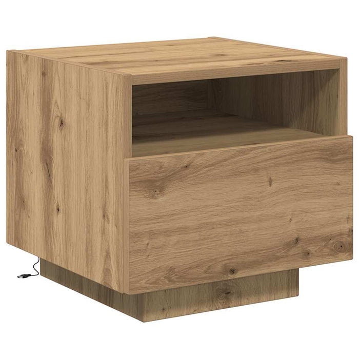 Dulap de noapte Stejar Artizanal 40 x 39 x 37 cm Lemn compozit - WALTI WALTI