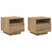 Dulap de noapte 2 pcs Stejar Artizanal 40 x 39 x 37 cm - WALTI WALTI