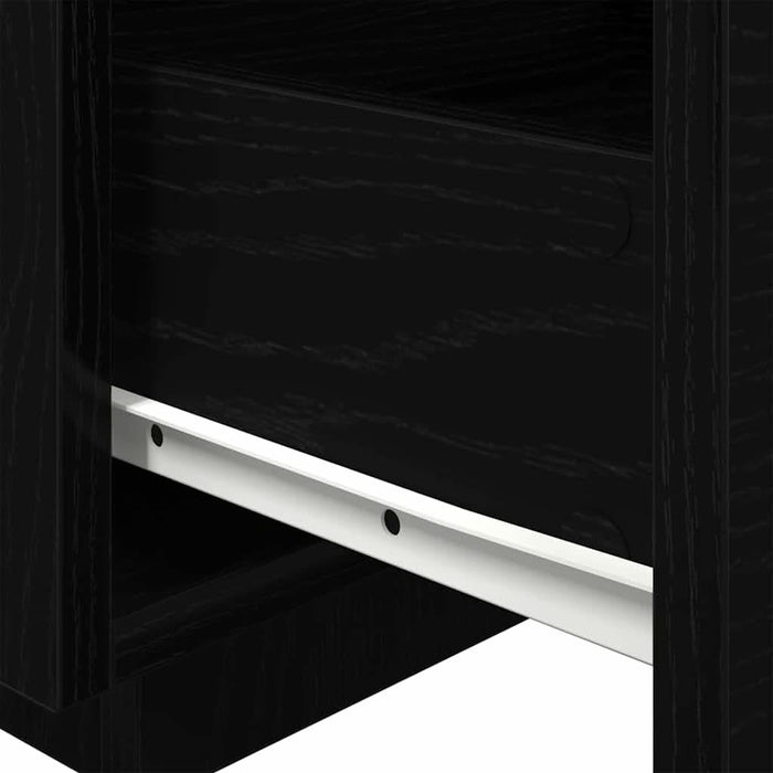 Dulap de noapte Stejar Negru 40 x 39 x 37 cm Lemn compozit - WALTI WALTI