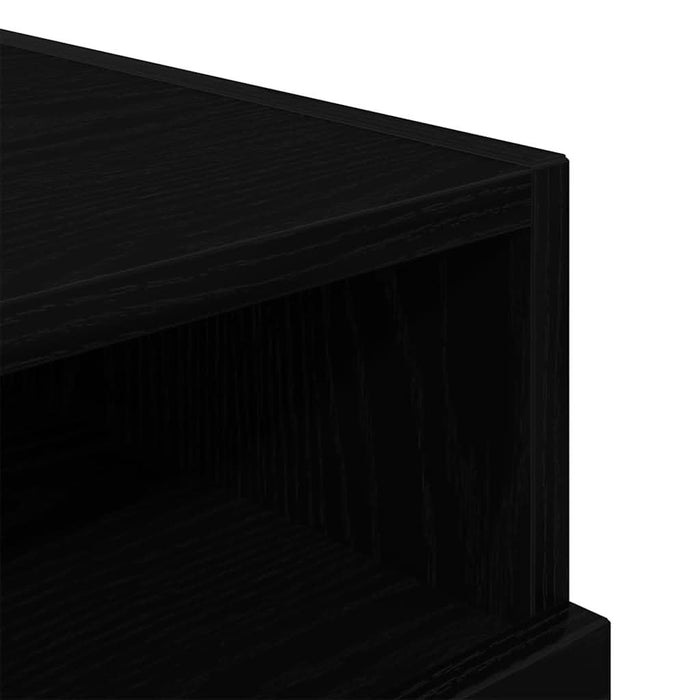 Dulap de noapte Stejar Negru 40 x 39 x 37 cm Lemn compozit - WALTI WALTI