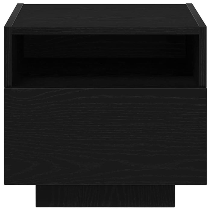Dulap de noapte Stejar Negru 40 x 39 x 37 cm Lemn compozit - WALTI WALTI