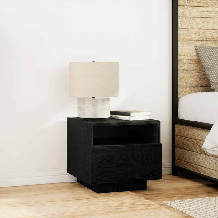 Dulap de noapte cu sertar 2 pcs Stejar Negru 40 x 39 x 37 cm - WALTI WALTI