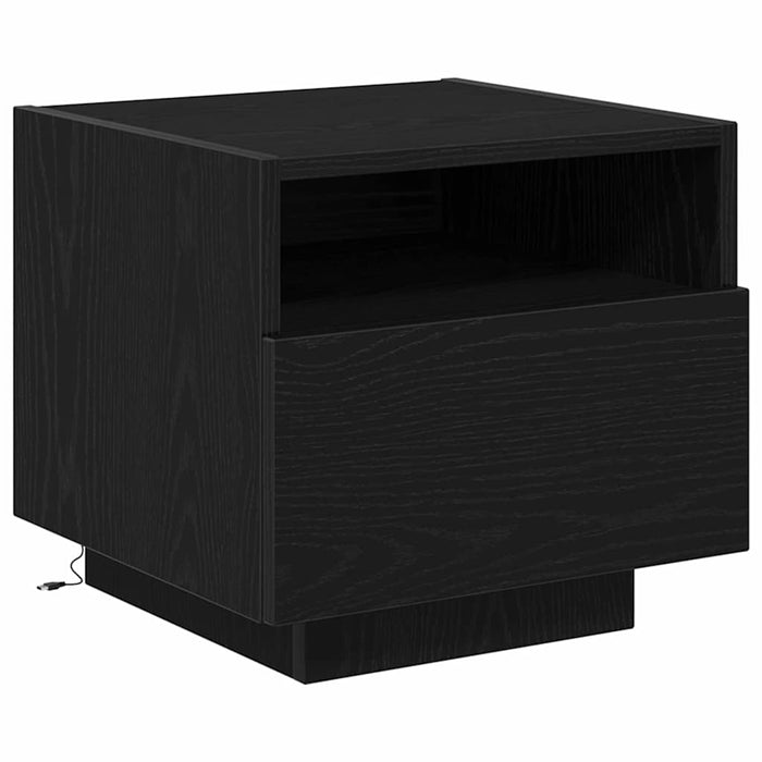 Dulap de noapte cu sertar 2 pcs Stejar Negru 40 x 39 x 37 cm - WALTI WALTI
