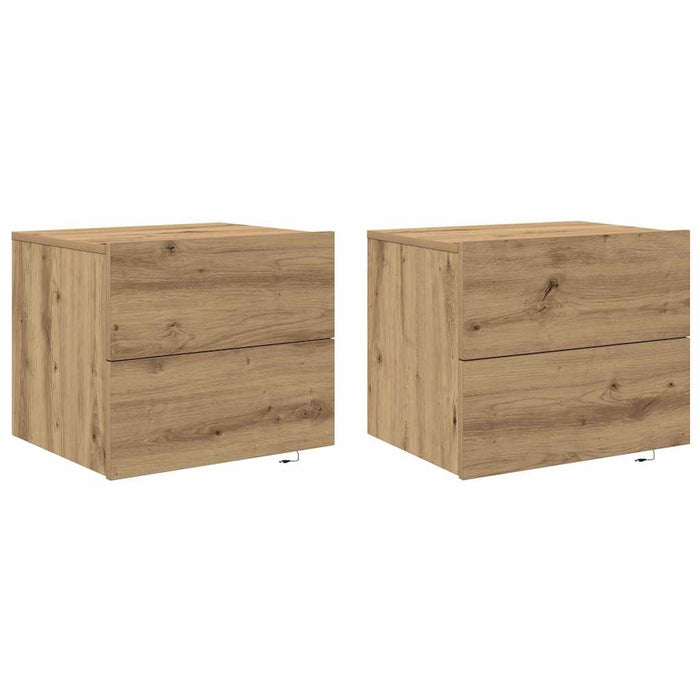 Dulap de noapte 2 pcs Stejar Artizanal 50 x 39 x 41 cm - WALTI WALTI