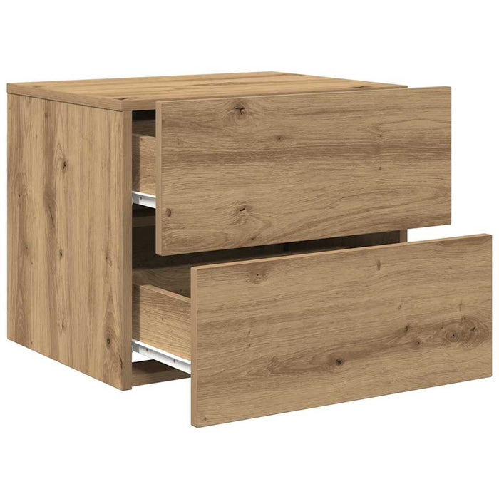Dulap de noapte 2 pcs Stejar Artizanal 50 x 39 x 41 cm - WALTI WALTI