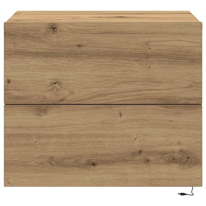 Dulap de noapte 2 pcs Stejar Artizanal 50 x 39 x 41 cm - WALTI WALTI