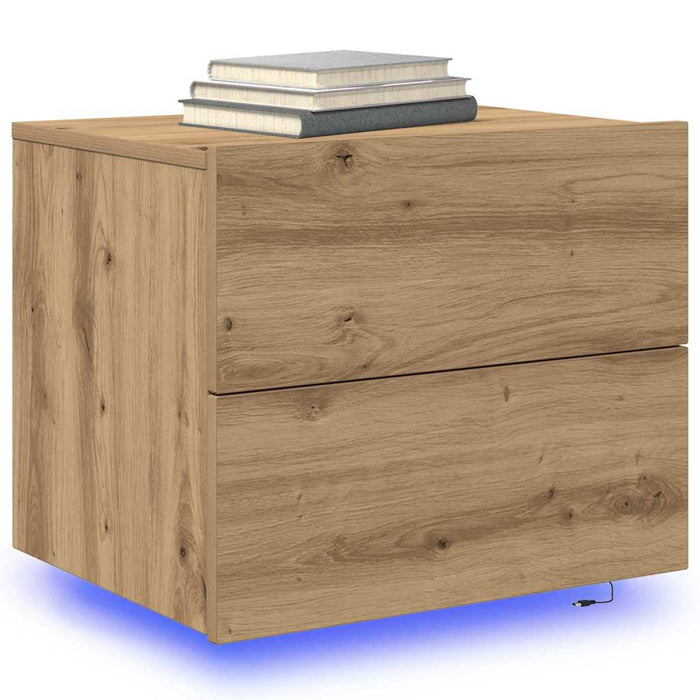 Dulap de noapte 2 pcs Stejar Artizanal 50 x 39 x 41 cm - WALTI WALTI