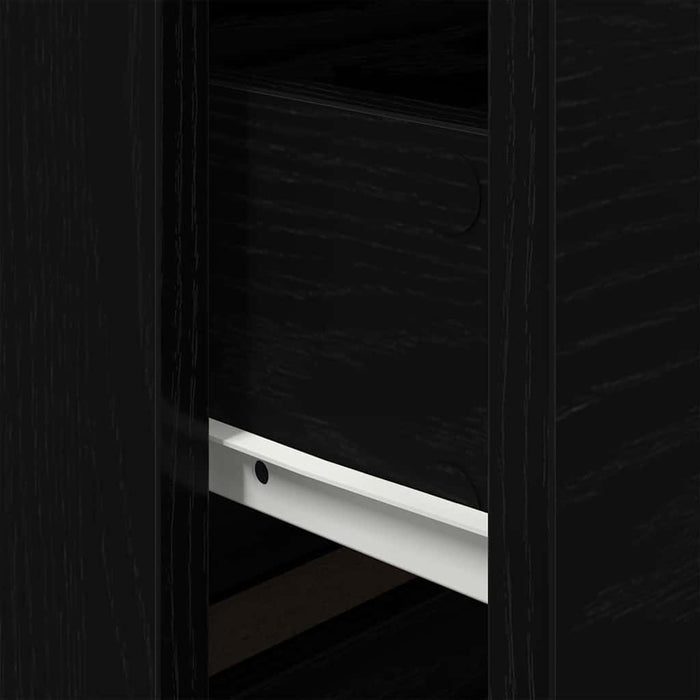 Dulap de noapte Stejar Negru 50 x 39 x 41 cm Lemn compozit - WALTI WALTI