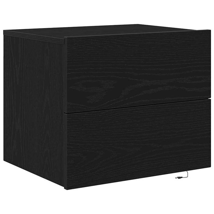 Dulap de noapte Stejar Negru 50 x 39 x 41 cm Lemn compozit - WALTI WALTI