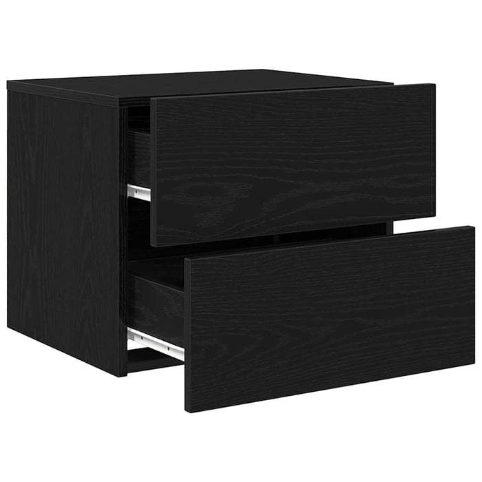 Dulap de noapte Stejar Negru 50 x 39 x 41 cm Lemn compozit - WALTI WALTI
