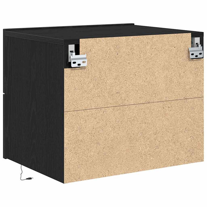 Dulap de noapte Stejar Negru 50 x 39 x 41 cm Lemn compozit - WALTI WALTI