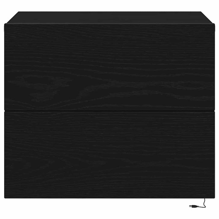 Dulap de noapte Stejar Negru 50 x 39 x 41 cm Lemn compozit - WALTI WALTI