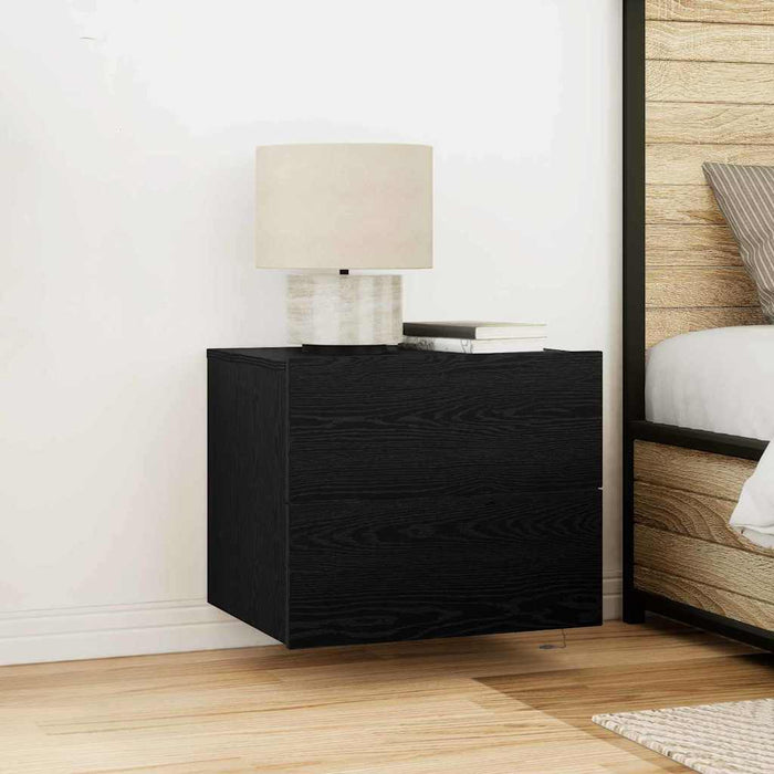 Dulap de noapte cu sertar 2 pcs Stejar Negru 50 x 39 x 41 cm - WALTI WALTI