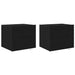 Dulap de noapte cu sertar 2 pcs Stejar Negru 50 x 39 x 41 cm - WALTI WALTI